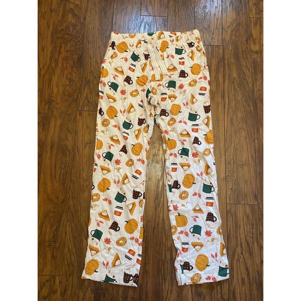NWOT Old Navy Women's Mid-Rise Flannel Pajama Pants Medium Pumpkins Holiday
